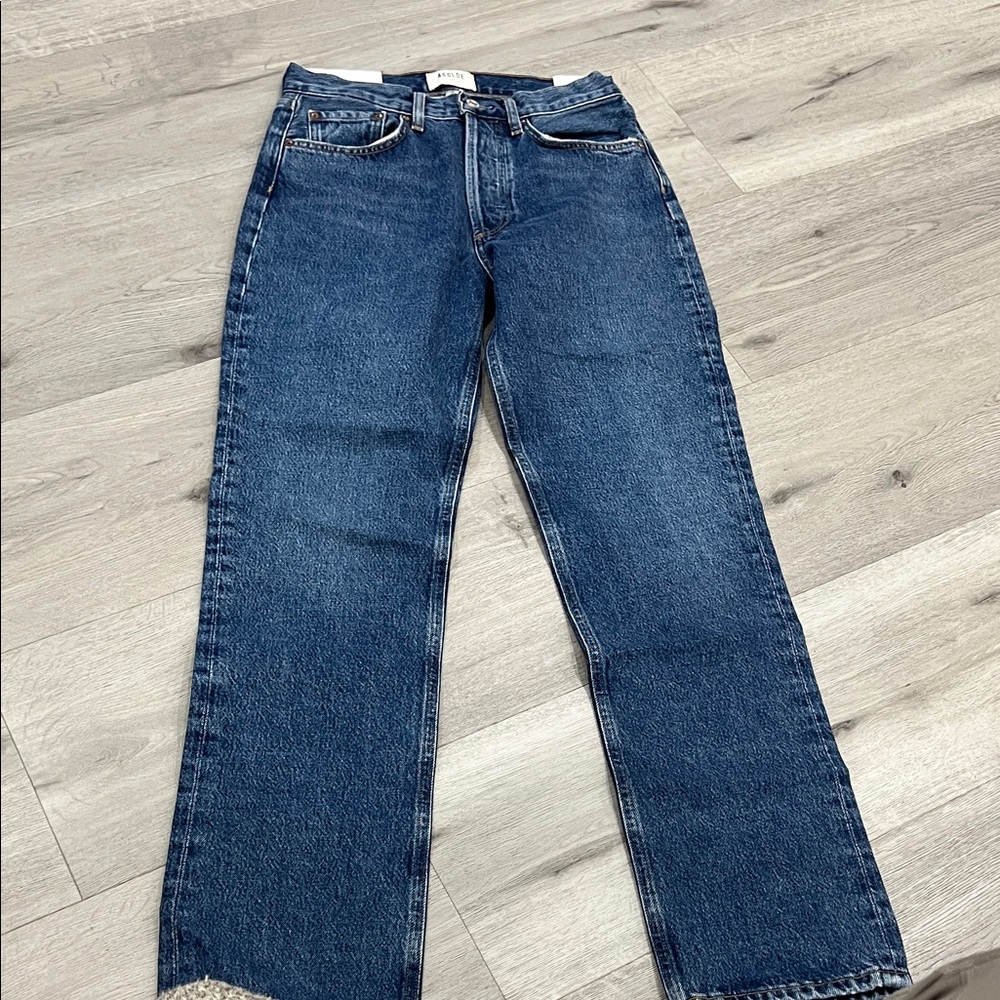 AGOLDE Lana Mid Rise Vintage Straight in Pattern - Picture 4 of 10